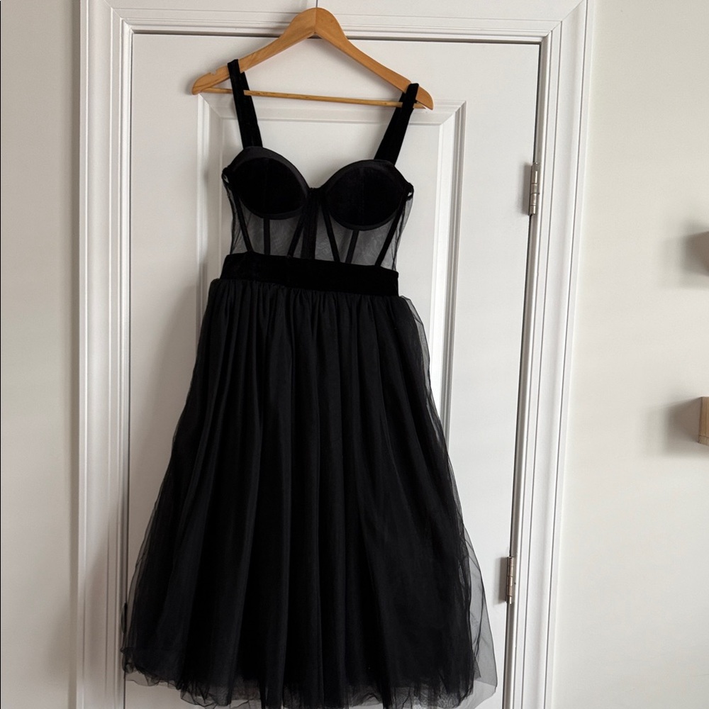 Fashion Nova Black Tulle Dress